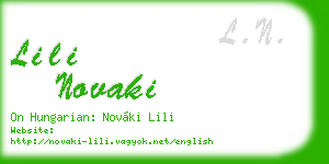 lili novaki business card